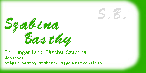 szabina basthy business card